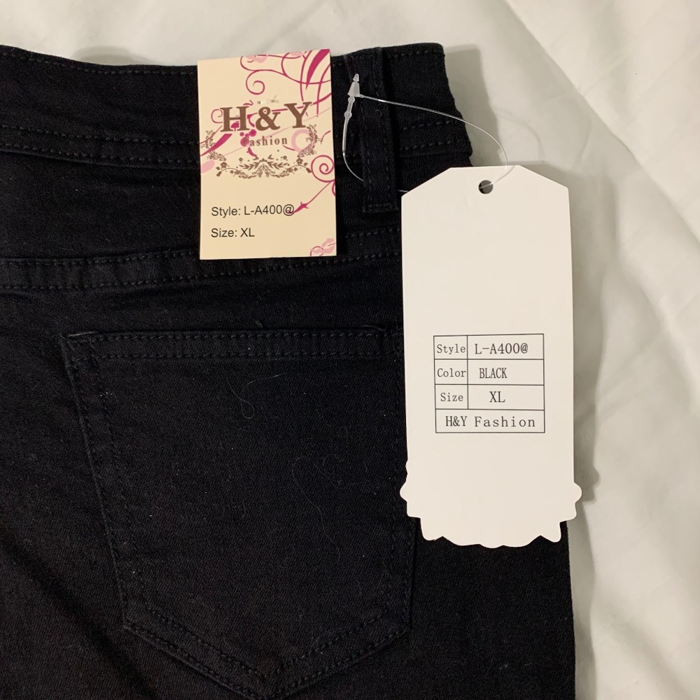 H&Y Fashion Stretch Black Skinny Jeans